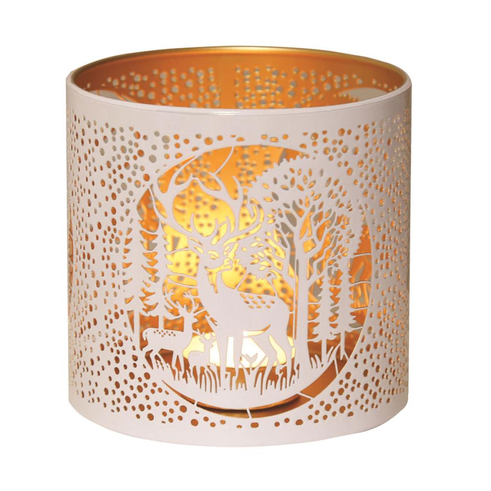 Aroma White & Gold Deer Family Jar Sleeve & Wax Melt Warmer Extra Image 2